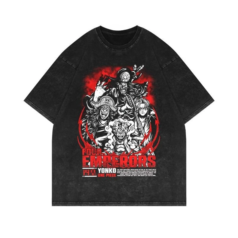 

New T-shirt Loose and Washed Suitable for Both Men and Women Round Neck Fashionable and Casual Summer Top, Short Sleeved