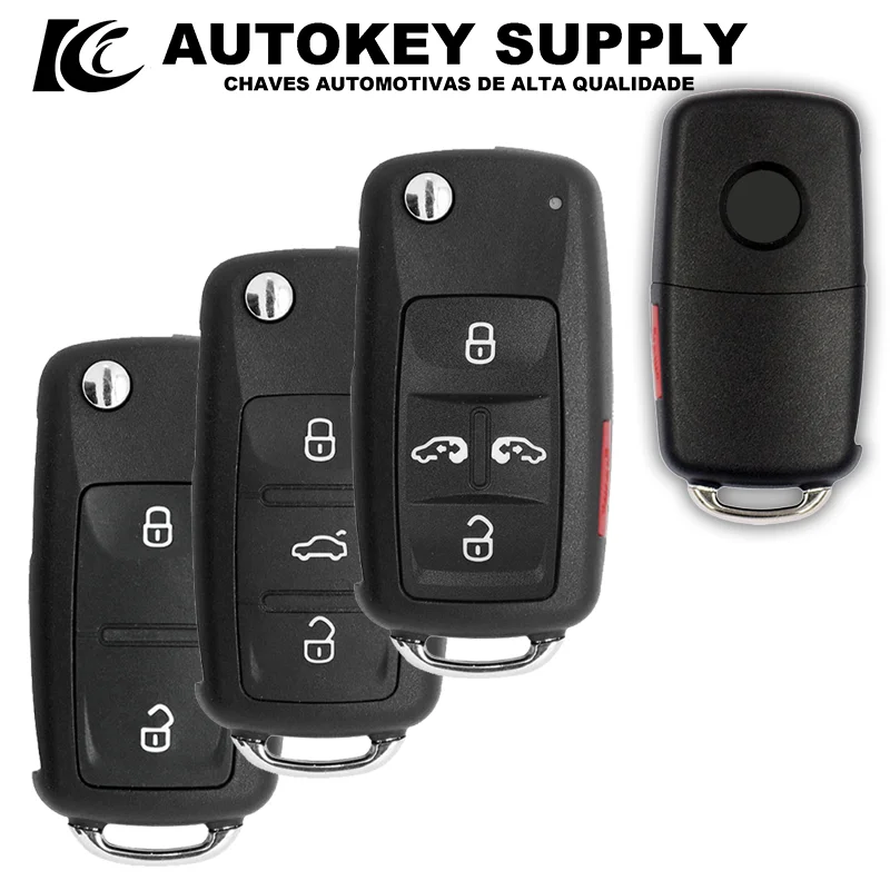 Remote Folding Key Shell 3 Buttons Skoda Seat Polo Flip Fob Car Key Case For VW VOLKSWAGEN Tiguan Golf Sagitar Polo MK6 Beetle