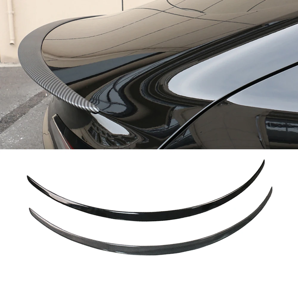 Rear Trunk Spoiler For Tesla New Model 3 Highland 2024 Tail Wing Bright Matte Carbon Pattern Black Accessories