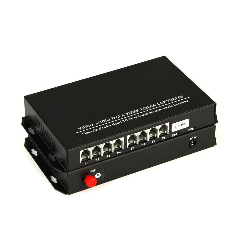 8 Channel Tsummerne Fiber Opticnewborn1 Media Converter FTTH Video Multiplexer OEM 1 Pair 3 Years RJ11 Single Mode Single Fiber