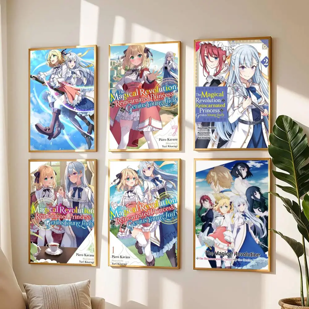 anime M-Magical Revolution of the-E Poster Modern Wall Decal for Living Room Cafe Office Bar and Bedroom