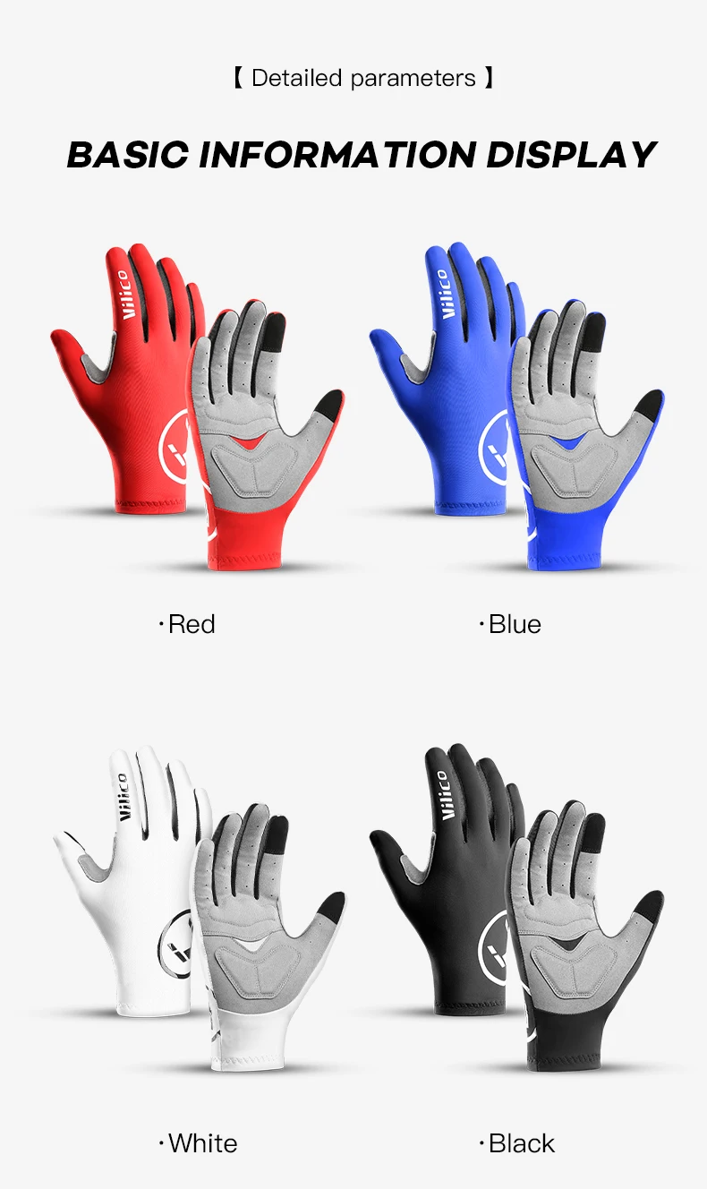 Vilico Professionelle Outdoor-Fahrradhandschuhe mit empfindlichem Touchscreen, Stoßdämpfung, rutschfest, verschleißfest – Detail 9