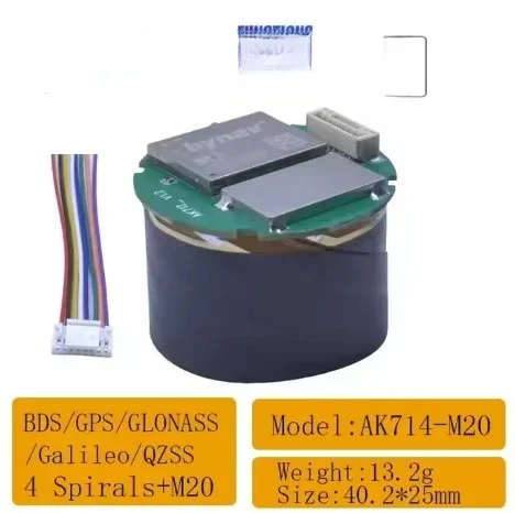 Bynav M20  RTK High-Precision Positioning GNSS  Navigation Built-in Antenna Compass  UBX-F9P UM980 Receiver Suitable for Drones