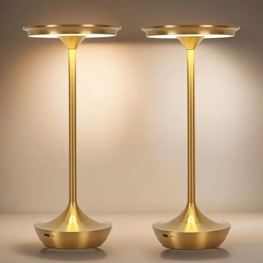 

Pack LED Rechargeable Cordless Table Lamps,Portable Outdoor 6000 mAh Battery Operated Table Light Touch Control 3 Color Dimmable