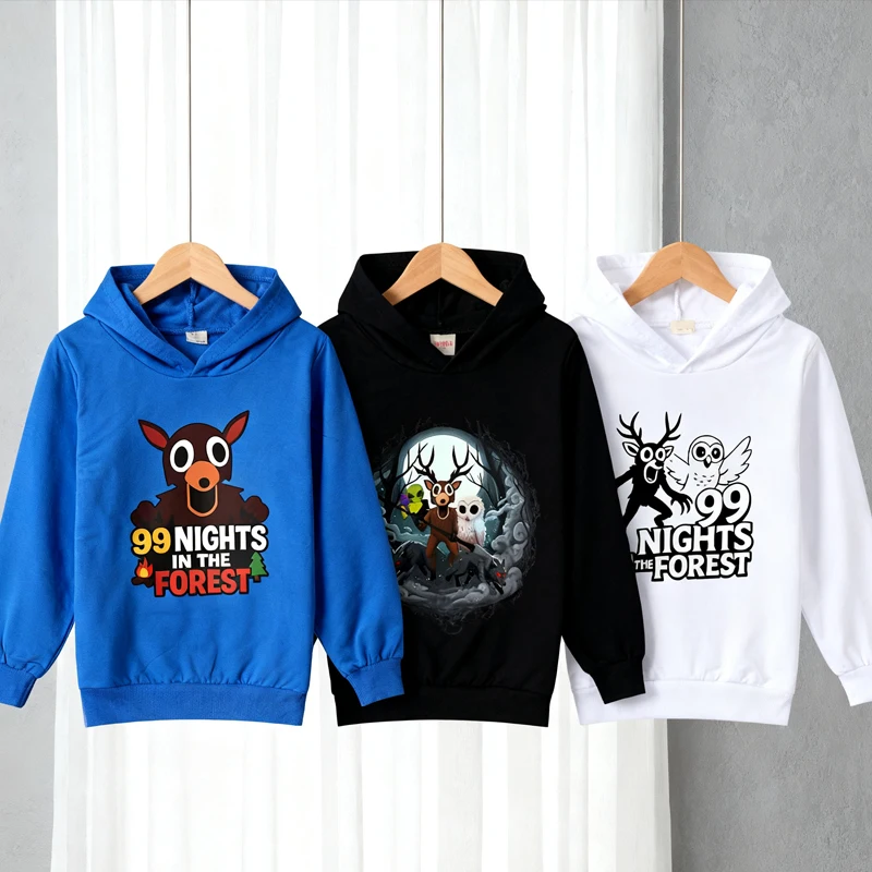 جديد 99 ليالًا في الغابة الأولاد هوديي الكرتون بلايز موضة الترفيه البلوز الأطفال البلوز ربيع الخريف الملابس هدية #1