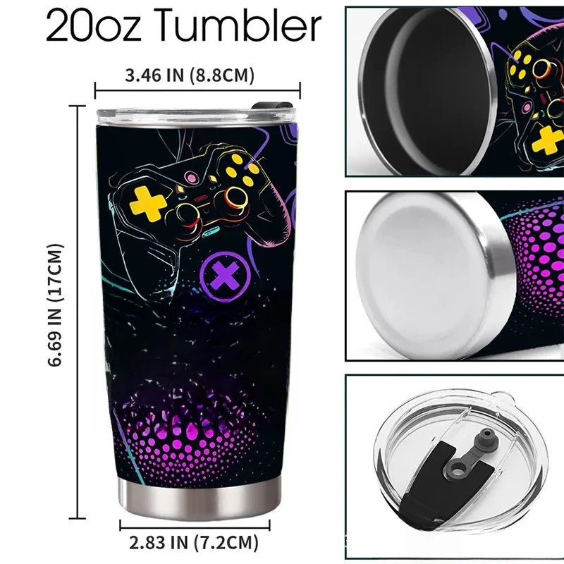 304 stainless steel vacuum anti-drop thermos cup, large-capacity double-layer car cup