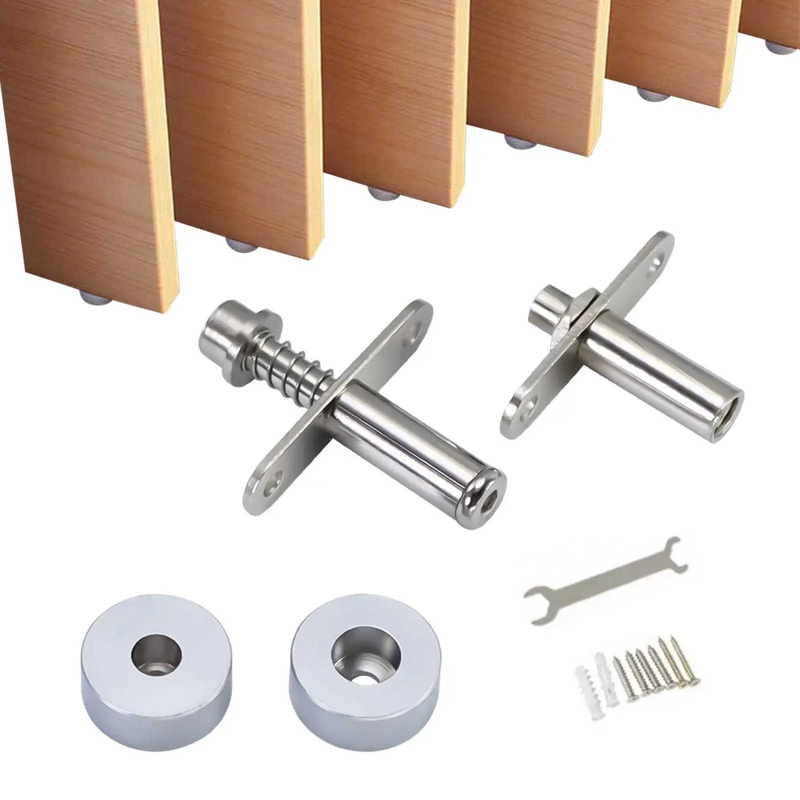 360-degree Concealed Pivot Hinge Set, Wooden Slat Screen Partition Hinge, Screen Rotation Hardware Accessories for Home Office