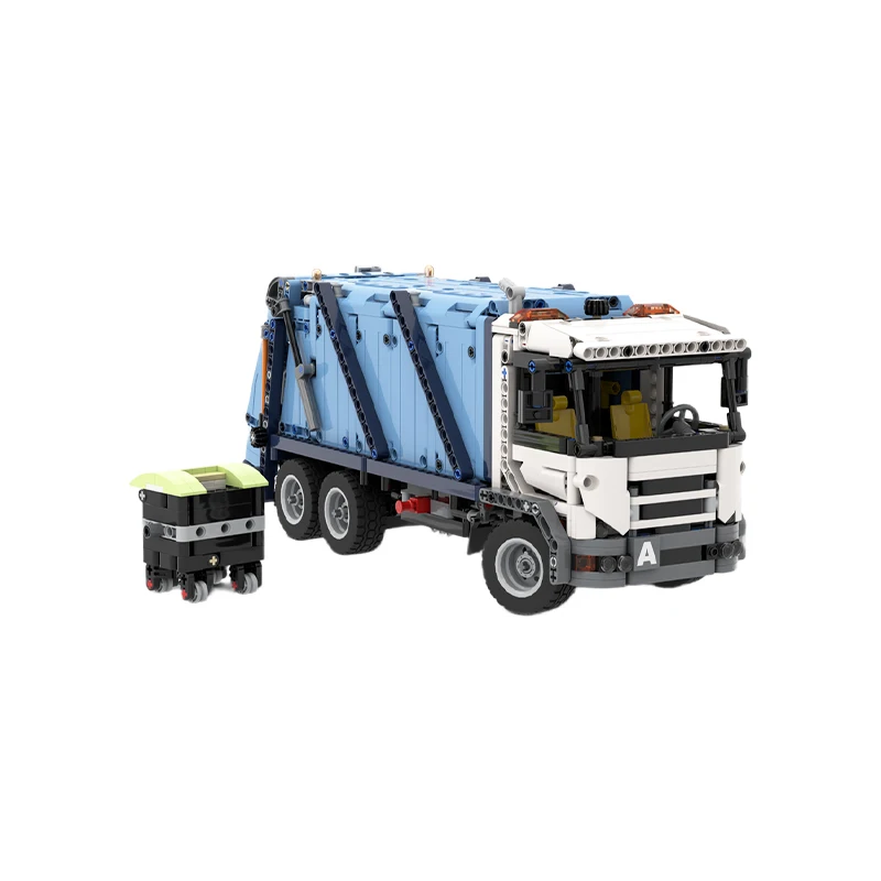 MOC City Sanitation Garbage Truck Model DIY Remote Control RC Upgrade Bricks Technical Building Blocks Toys Gift For Adults