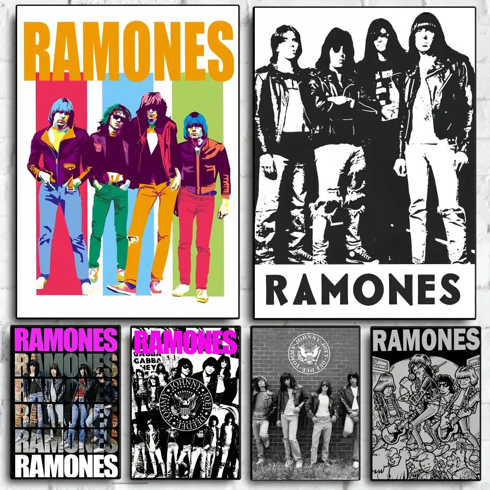 Pop R-Road To Ruin Ramones Poster Self Adhesive Wall Art Decor for Bedroom Living Room Office Home Decor Gift