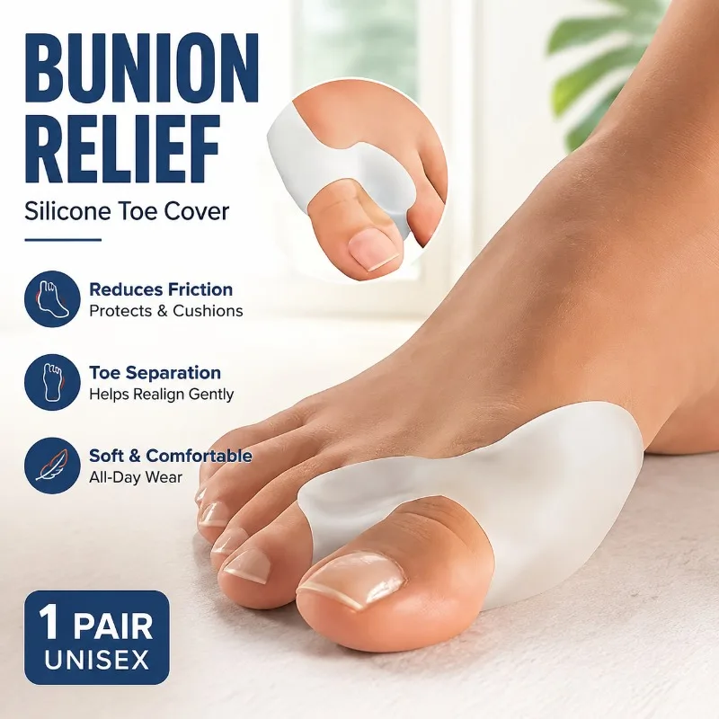 Silicone Toe Cover Big Toe Separator Protector Unisex Comfortable Bunion Corrector
