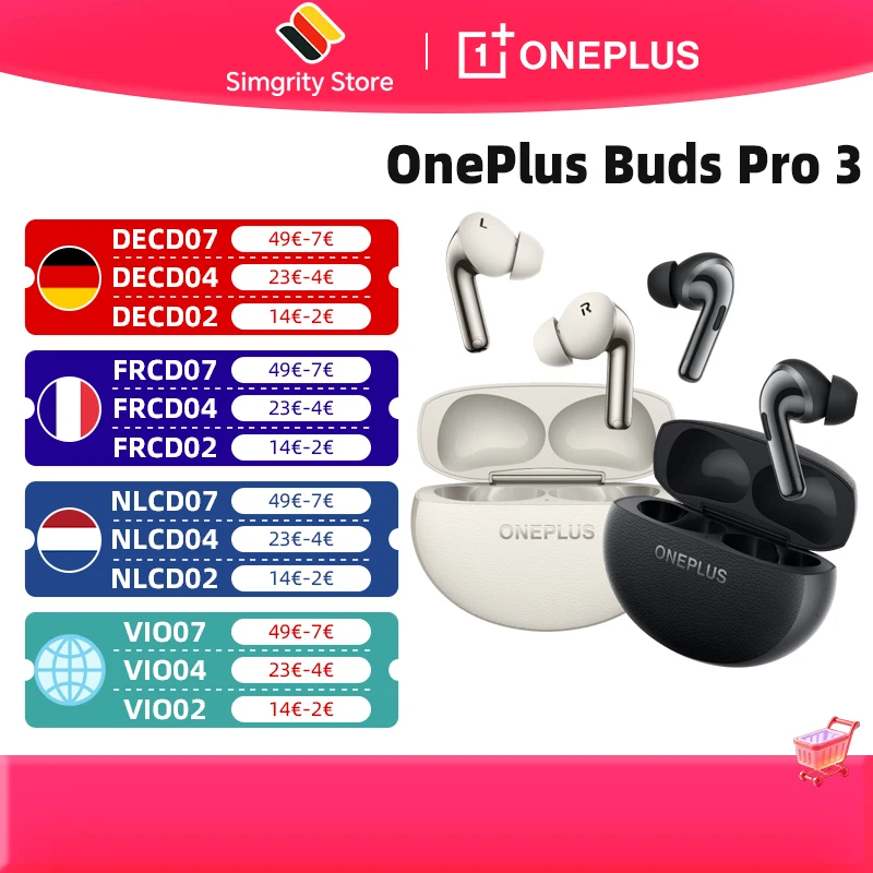 سماعة أذن OnePlus Buds Pro 3 النسخة العالمية ، إلغاء الضوضاء الصوت المكاني مع تتبع الرأس ، صوت عالي الدقة ، حتى 50dB #1