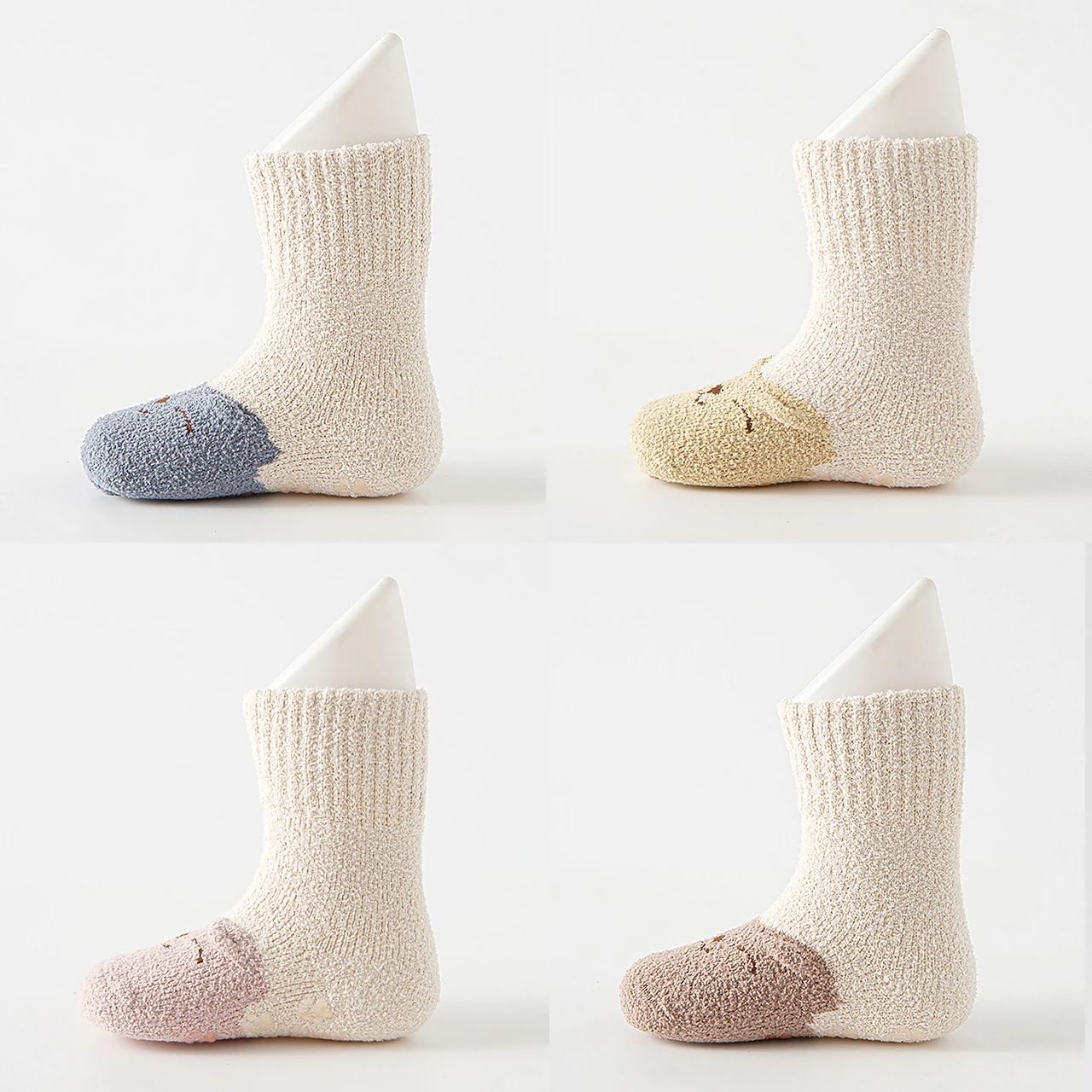 

Baby Coral Fleece Socks Winter Warm Kids Stockings Cute Cartoon Toddler Plush Sock Anti-Slip Floor Socks 0-1Year Kids Footwear