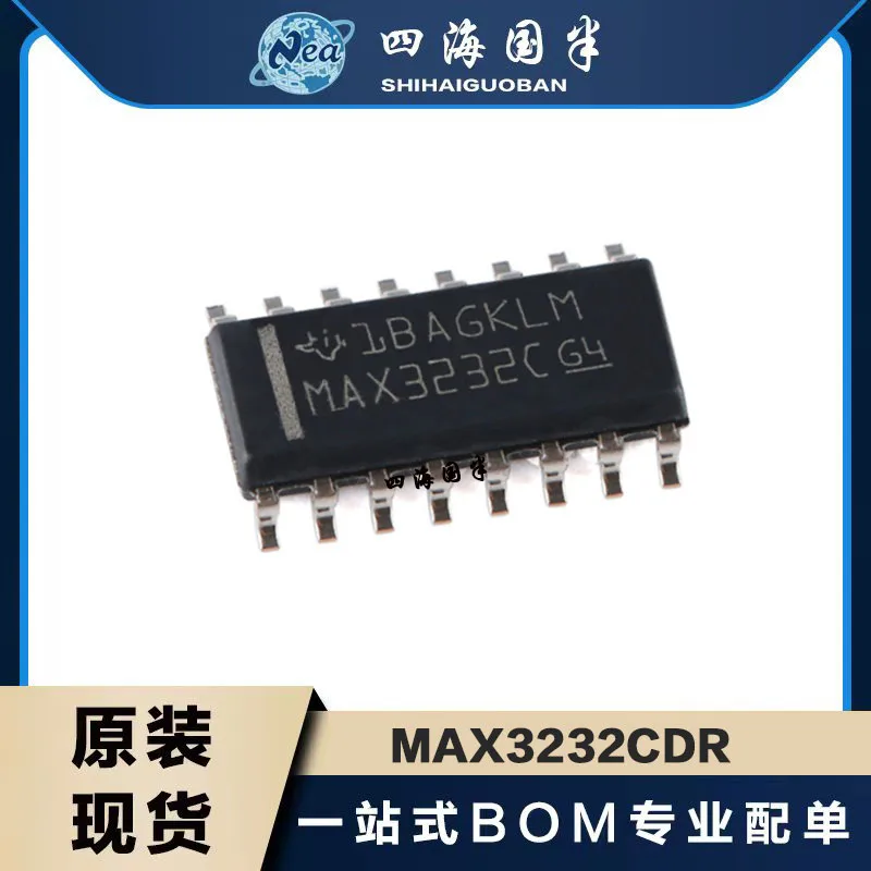 

10PCS MAX3232CDR MAX3232C MAX3232CSE SOIC-16 MAX3232ESE MAX3232 RS-232 Line Driver/Receiver IC Chip