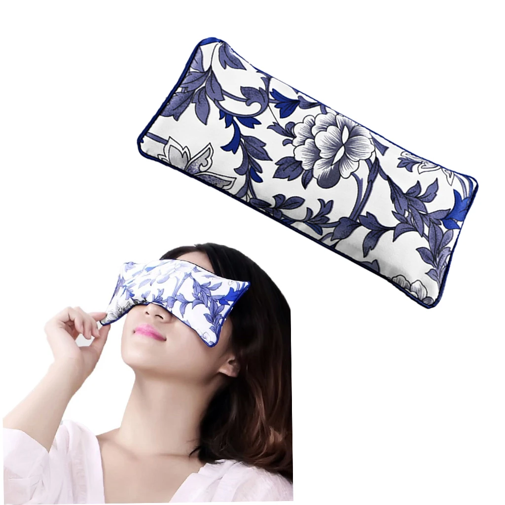 

Natural Silk Sleep Bandage Eye Pillow Lavender Relaxation Mask Flaxseed for Yoga Meditation and Home Use