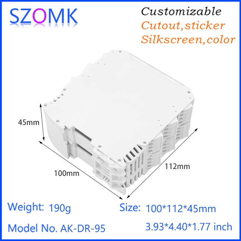 Industrial Electronic Distribution Box PCB Terminal Cover Case ABS Circuit Board DIN Rail Enclosure Junction Box IP54