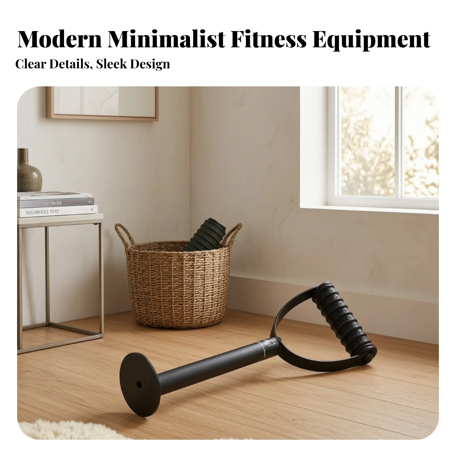 Picture 3: Weight Plate Handle Textured Grip Exercise Handle Fitness Gear Steel Build