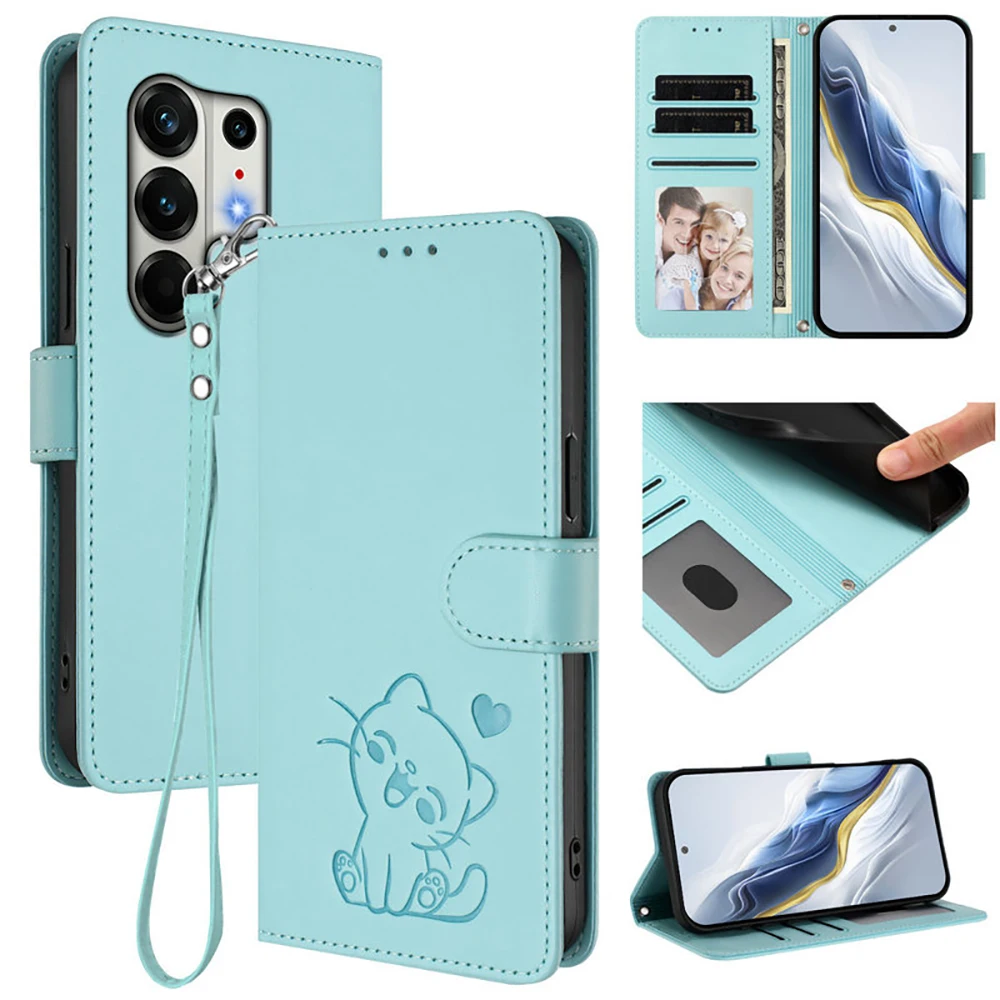 For Tecno Camon 50 Pro 2026 Flip Case 3D Emboss Cat Leather Wallet Book Funda for Tecno Camon 50 Case Camon 50 50Pro Cover