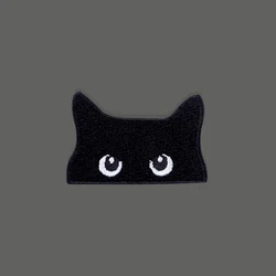 2Pcs Black Cat Embroidery Armband Patch Backpack Tactical Stickers Repair
