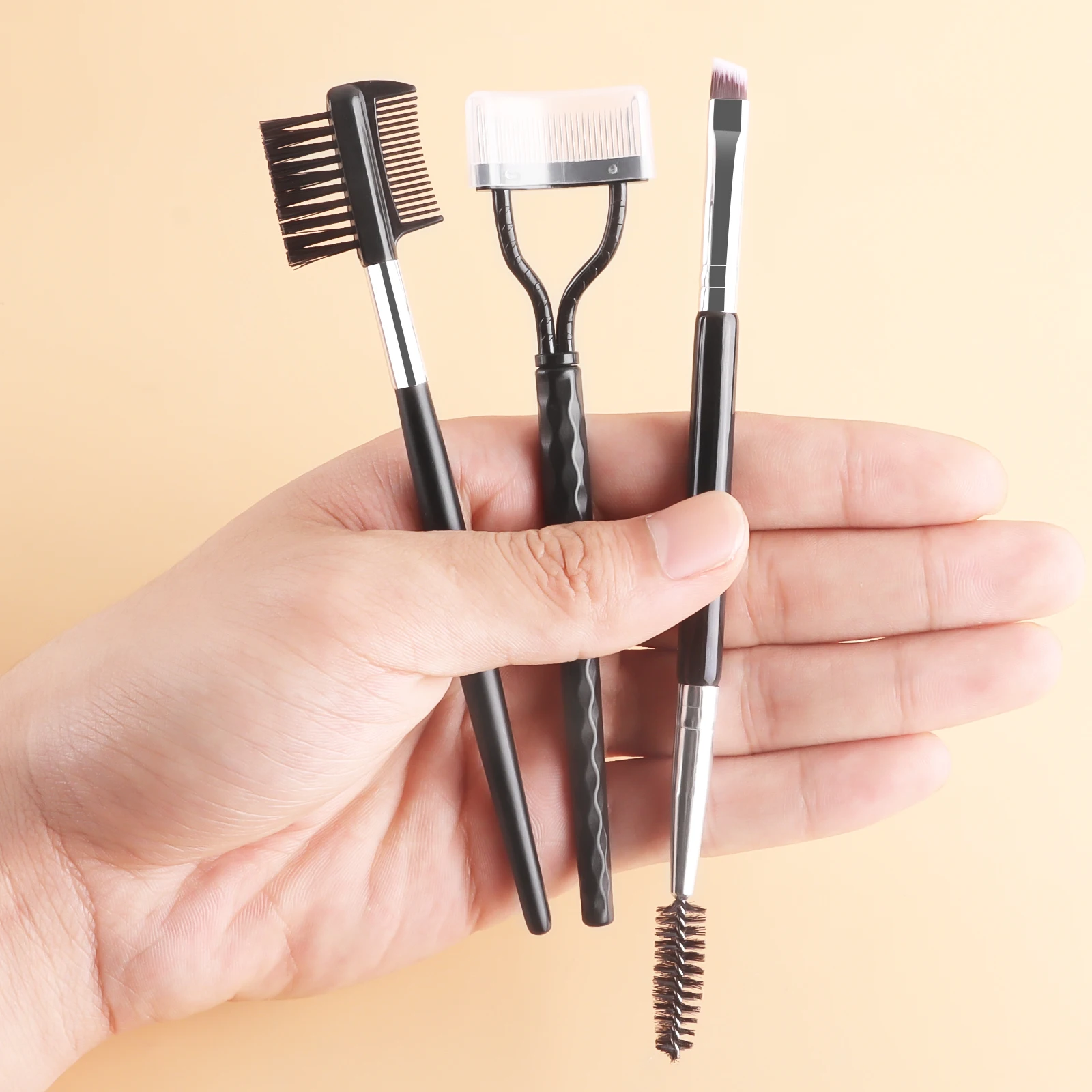

3Pcs Safe Eyebrow Trimmer Stainless Steel Eyebrow with Comb Hair Eyebrows Makeup Tool Eyebrow Eyelash Comb Eyebrow Separator