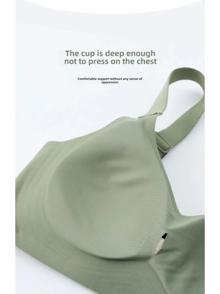 Sutiã de suporte macio com tira de gelatina 3D, par push-up, suporte superior, sutiã sem costura, sutiã fino feminino com seios grandes e seios pequenos