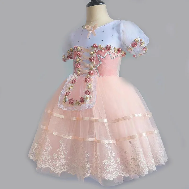 

Pink ballet dress, children's adult women's models, swan dance, modern dance stage performance dress
