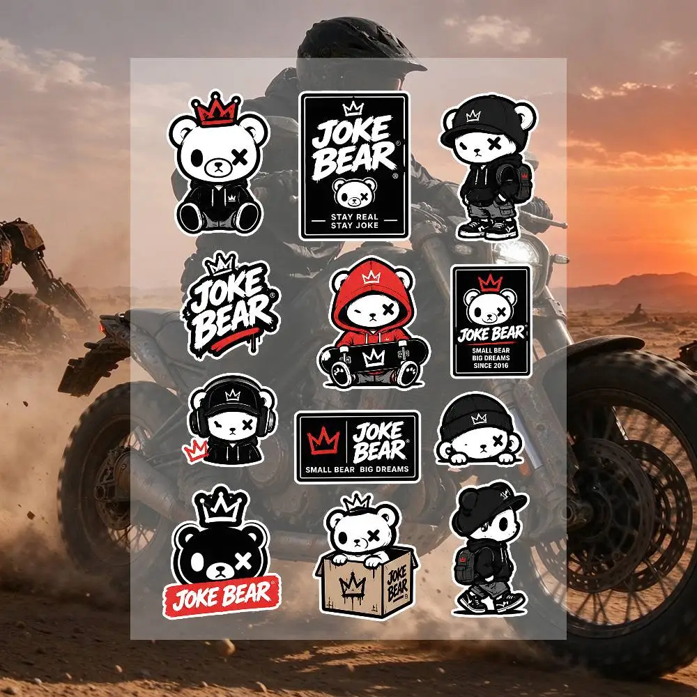 J-JOKE BEAR Cool Stickers Moto Sticker Auto Body Bumper Windows Motorcycle Laptop Walls Vinyl Decal Car Tuning Accessories