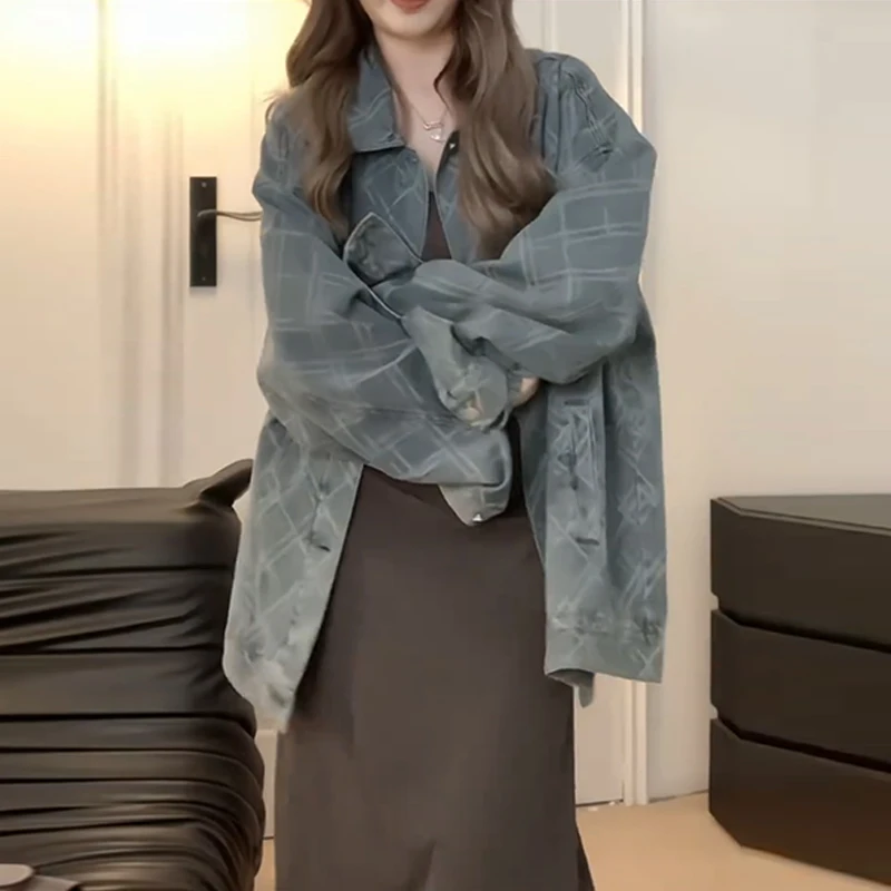 

Autumn Winter Large Size Men's Casual Loose Design Faionable Top 300 Pou Denim Jaet Youthful Vitali Sle Long Sve