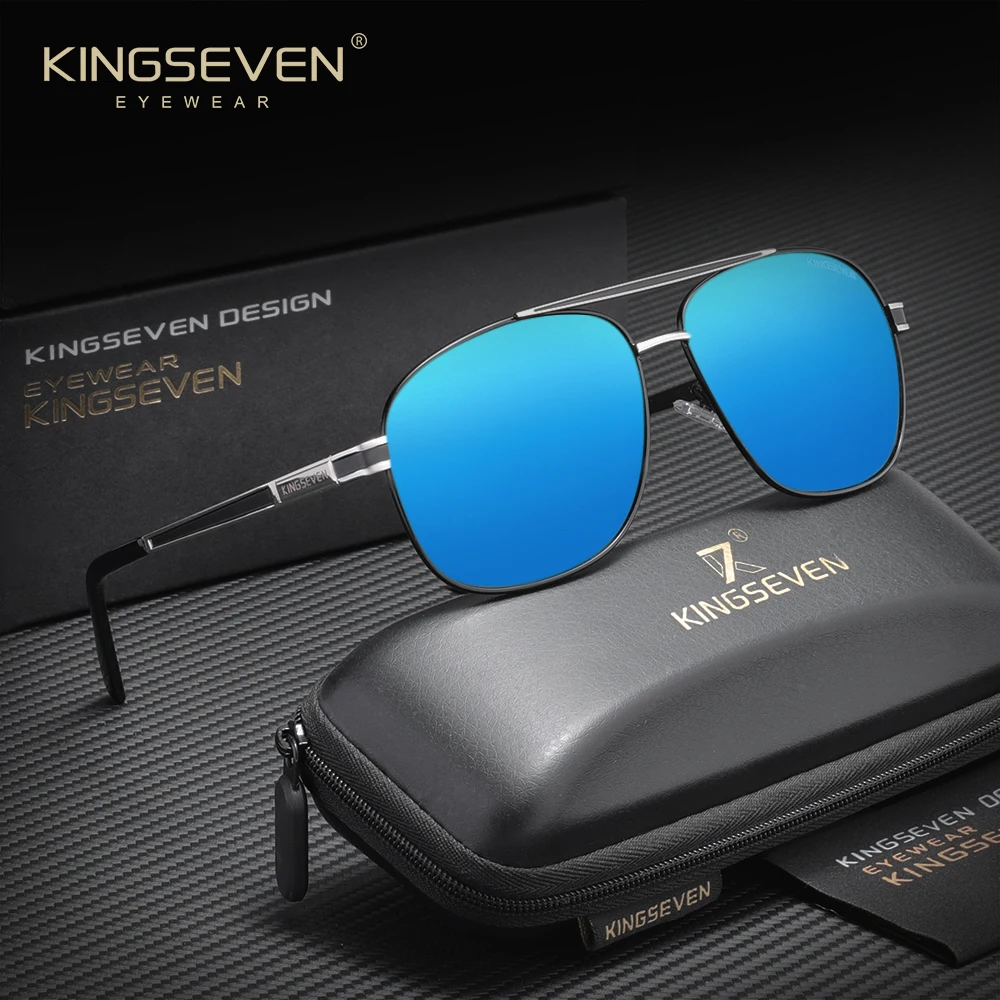 

KINGSEVEN мужские и женские поляризационные солнцезащитные очки-пилот UV400, модные классические антибликовые уличные защитные очки для вождения