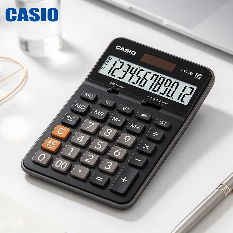Casio AX-12B/120B DX-12B/120B GX-120B MS-20YC High-end anti-slip business calculator, daily statistics, accounting tools