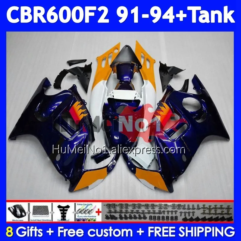 Body+Tank For HONDA CBR 600F2 600 F2 CBR600F2 91 92 93 94 CAMEL blue 37No.280 CBR600FS CBR600 F2 FS 1991 1992 1993 1994 Fairing