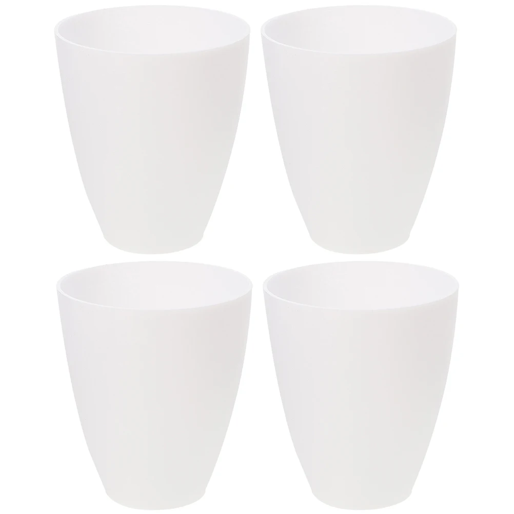 

4Pcs White Plastic Lampshade Flat Head For Hanging Lamps Easy Install Light Cover Decorative Accessory