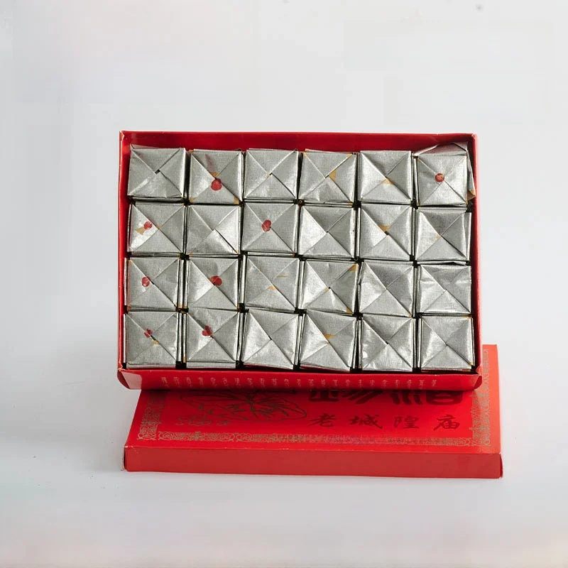 handmade-pure-tin-foil-square-ingots-medium-size-48-pieces-silver-ingots-festival-gifts-buddhist-worship-blessing