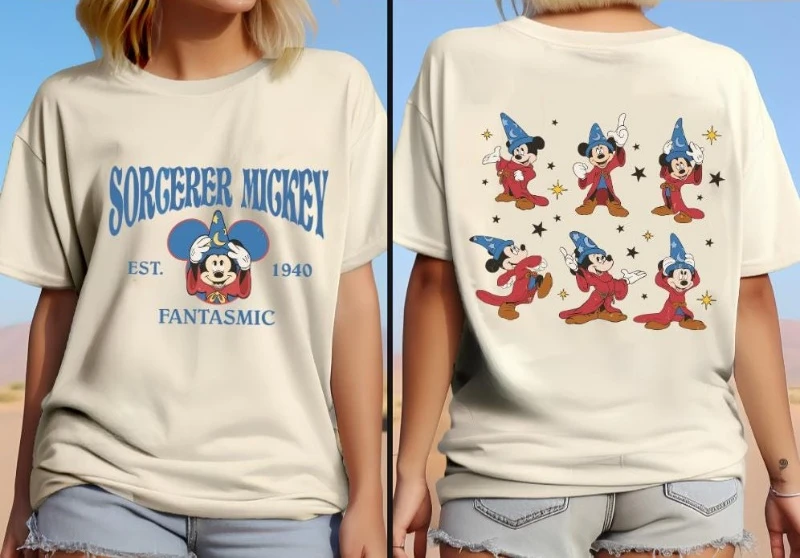 Transferencia de Mickey Mouse Mago de Fantasía de Disney, Camiseta Mickey Fantasmic, Transferencias de Mago Mágico de Mickey, Mickey Mágico