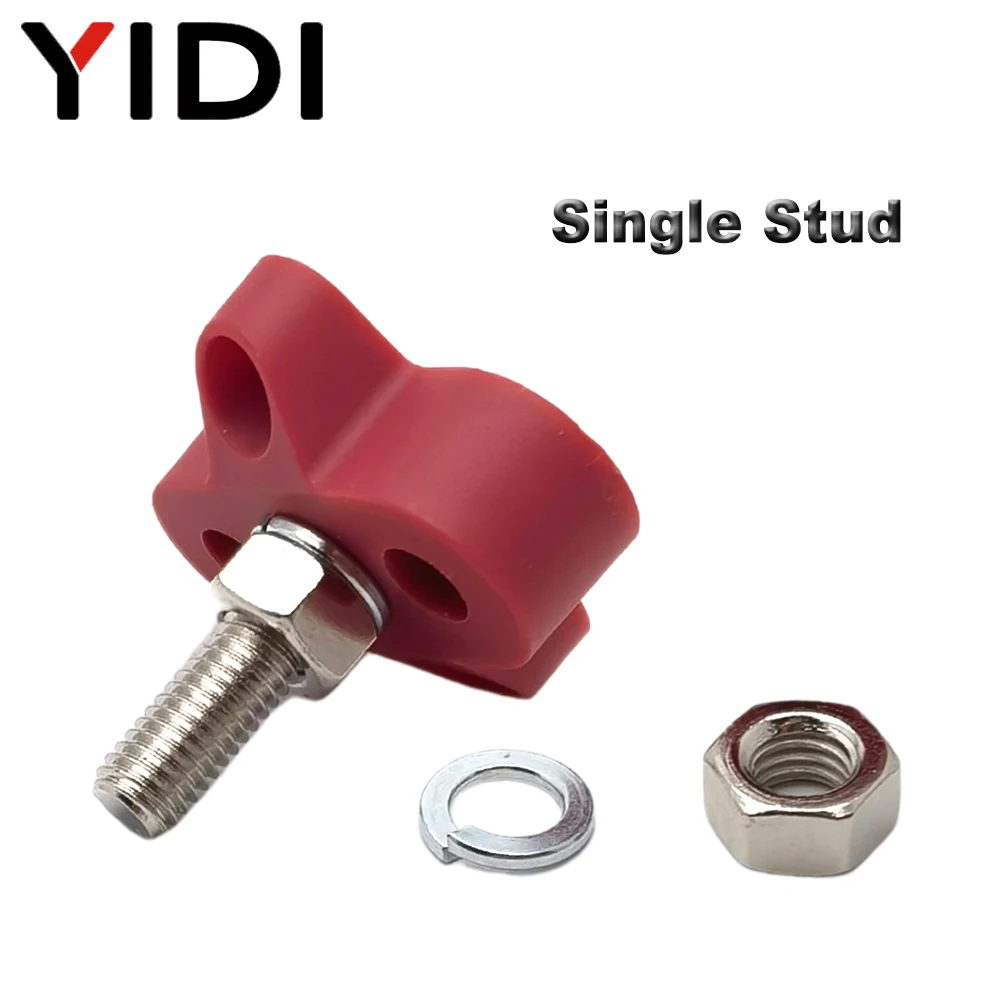 M6 M8 M10 Heavy Duty Battery Power Distribution Junction Terminal Block Stud Bus Bar DC 48V Busbar Connector Automotive RV Boat