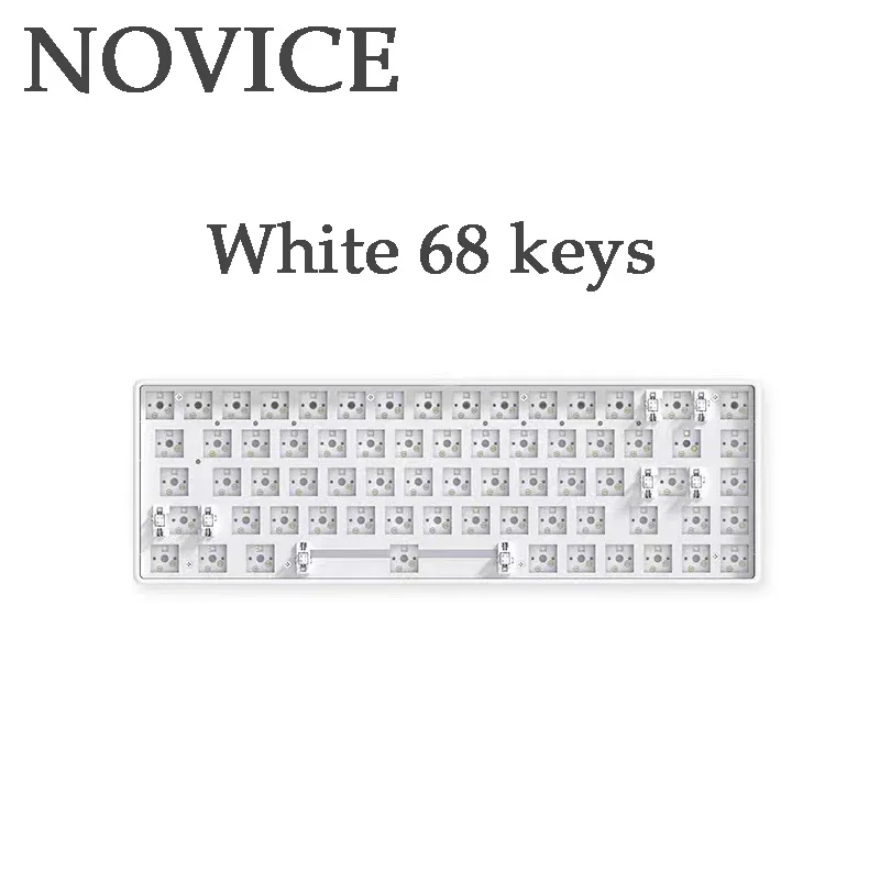 Ciy 84 Mechanical Keyboard 84 Keys Hot Swap White Backlight Wired Gaming Keyboard Kit Diy Aluminum Alloy Customized Keyboard