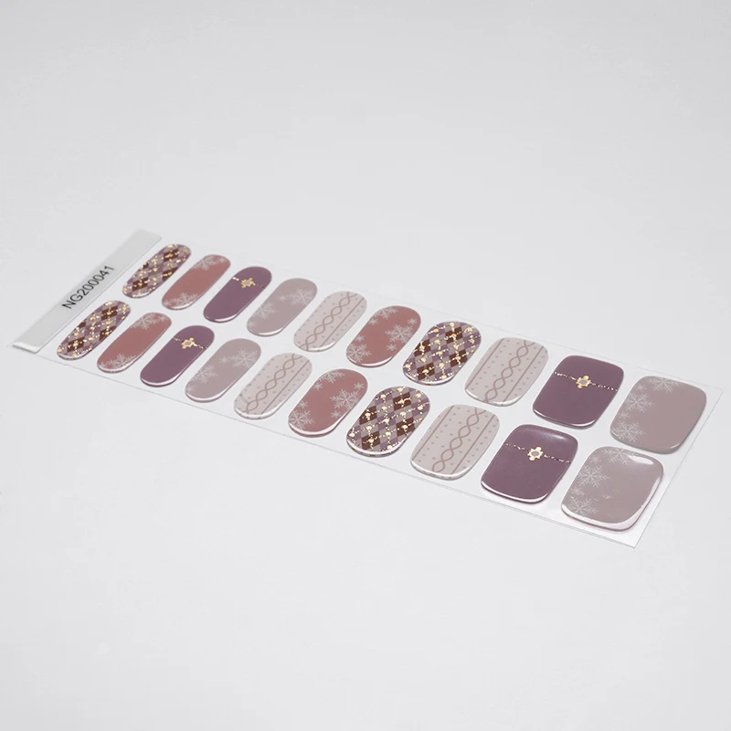 Wholesale Price Nail Art Design Semi Cured Gel Nail Wraps Factory Hot Selling Gel Nail Set for Sale
