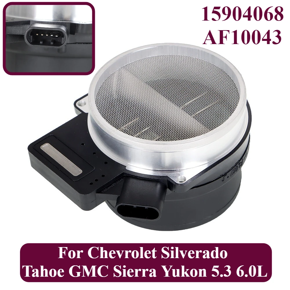

Датчик массового расхода воздуха MAF для Chevrolet Silverado Tahoe GMC Sierra Yukon 5,3 6,0 л 15904068 25168491 25318411 19330121 AF10043
