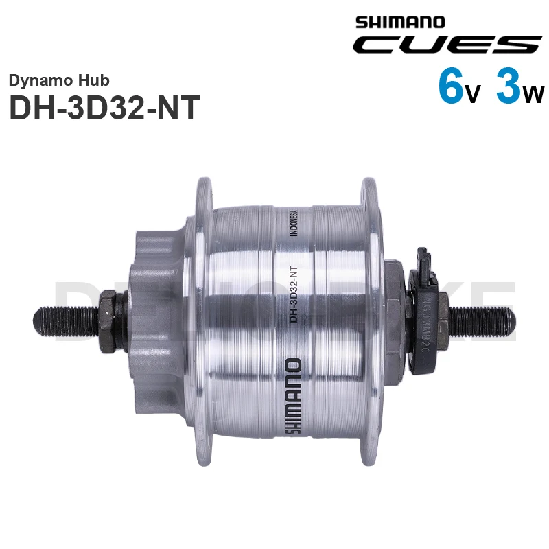 SHIMANO - Hub Dynamo DH-3D37-QR DH-3D32-QR DH-3D32-NT Disc Brake 3.0W CENTER LOCK Quick Release - 16-28 inch wheel size Original