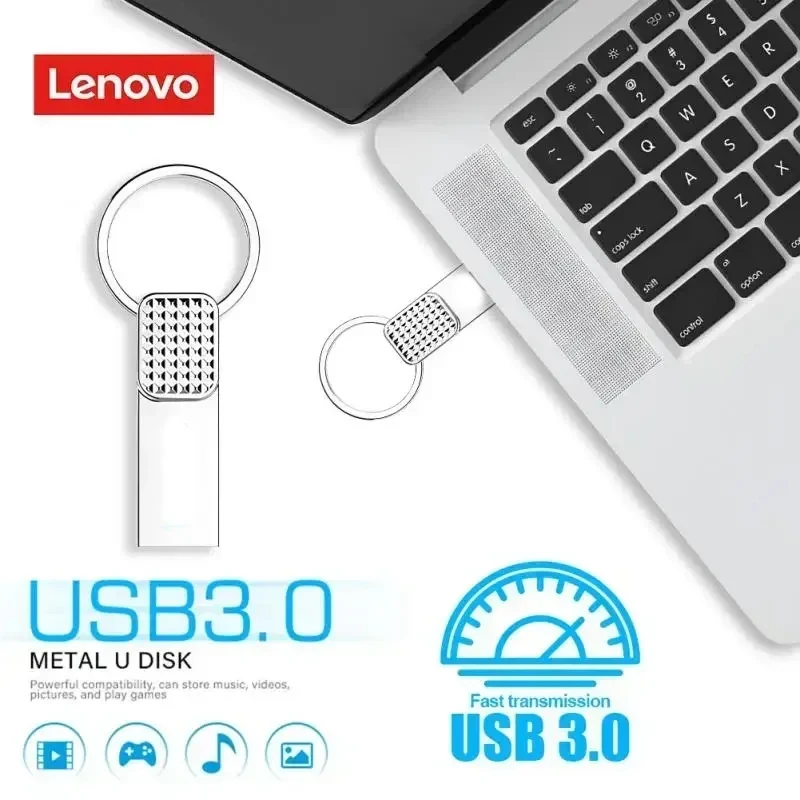 

Original Lenovo 3.0 2TB USB Flash Drive 1TB Metal Actual Capacity 512GB High Speed ​​Flash USB Flash Drive Storage for PC
