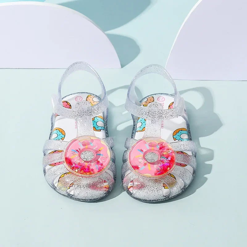 Girls Sandals Summer Cute Fruit Jelly Princess Shoe Children Hollow Out Breathable Beach Sandals Waterproof Anti Slip Kids Shoes