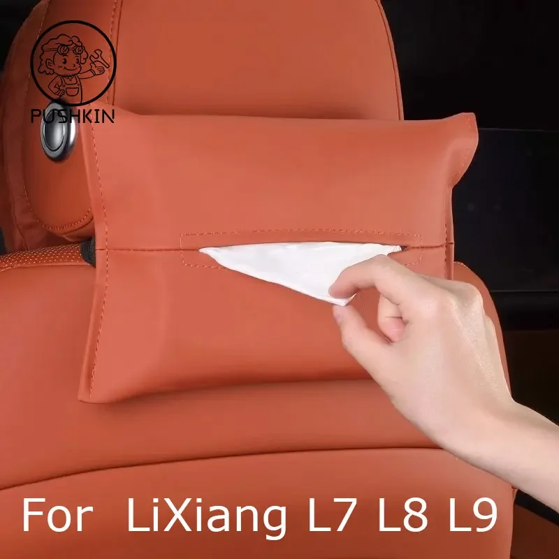 

For Leading Ideal LiXiang L7 L8 L9 One Car Tissue Storage Bag Auto Accessories Car Interior Storage Bag Organizer Decoration
