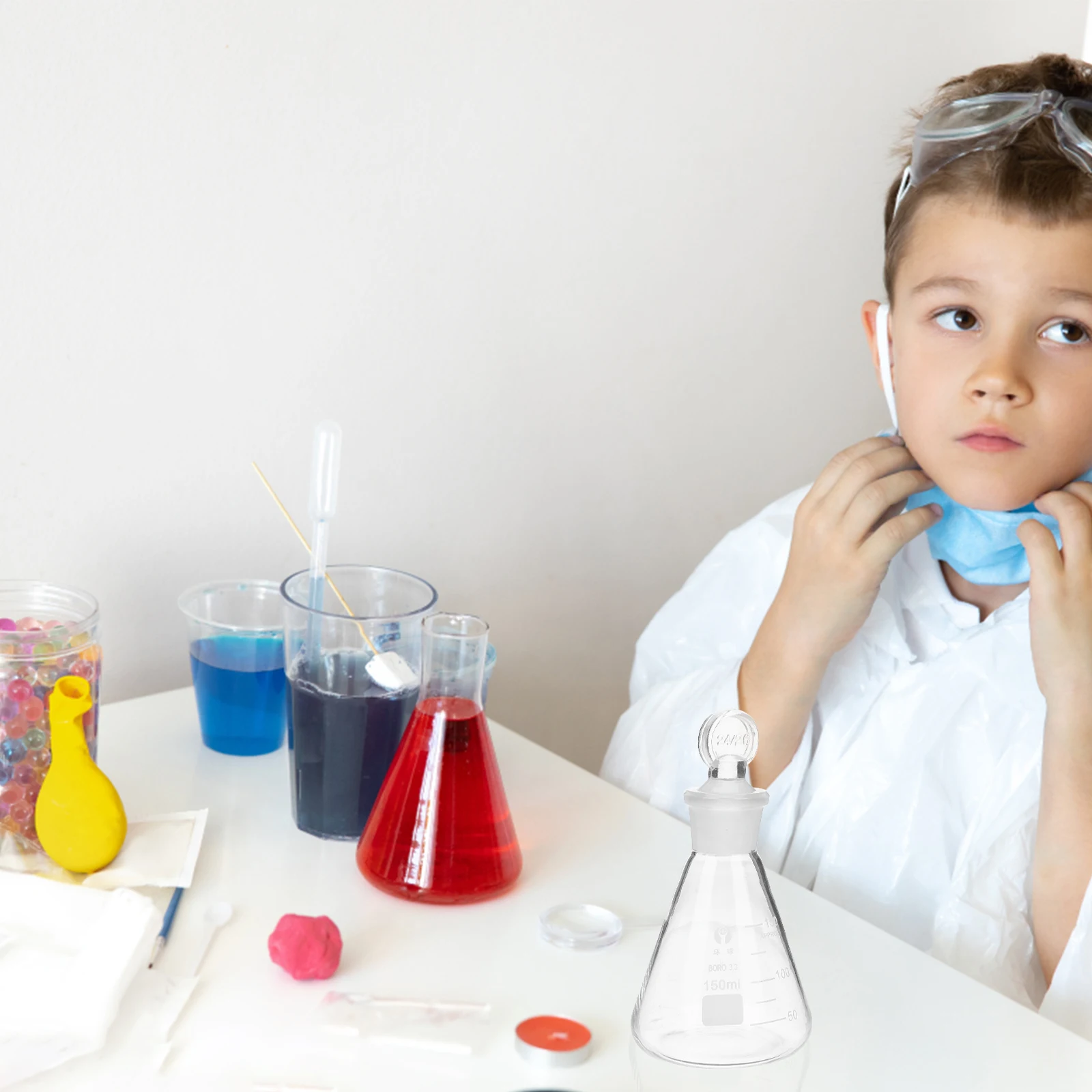 

Erlenmeyer Flask with Stopper Chemistry Glassware Straw Flasks for Baby