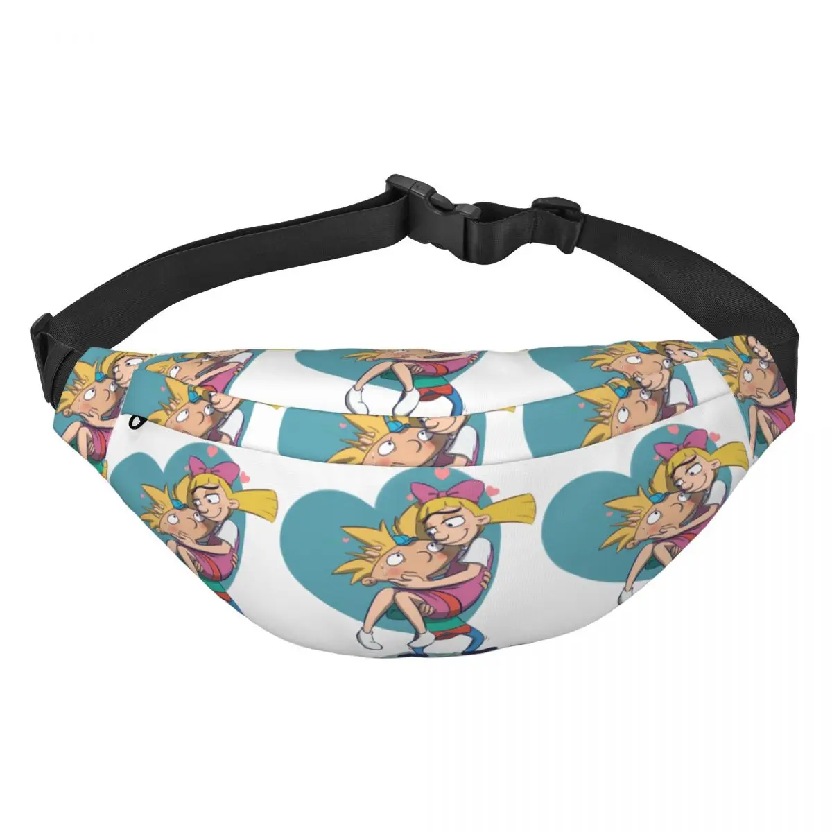 Custom Hey Arnold Anime Comedy Helga Pataki Fanny Pack Men Women Sling Crossbody Waist Bag for Travel Cycling Phone Money Pouch