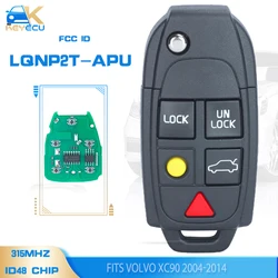 Volvo LQNP2T-APU 5 düğme uzaktan anahtar anahtarsız 315MHz Volvo çip Fob için Volvo XC70 XC90 S60 Volvo S80 V70 2004-2015