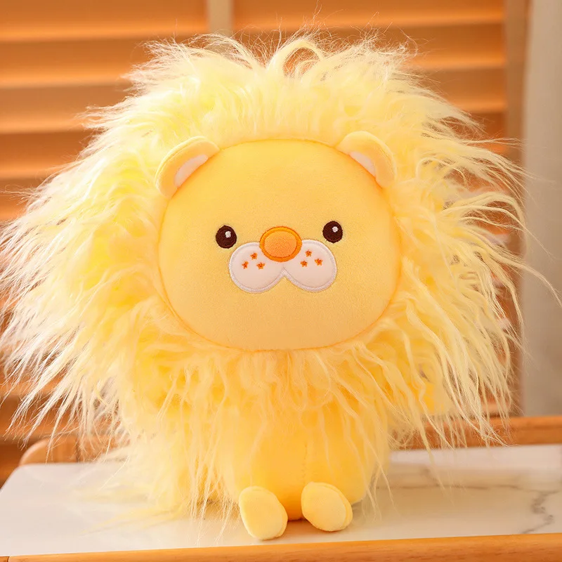 

Kawaii Fluffy Cartoon Lions Stuffed Toys Cute Small Plush Animals Doll Gift Plushies Toy for Baby Kids Girls Birthday Car Decor