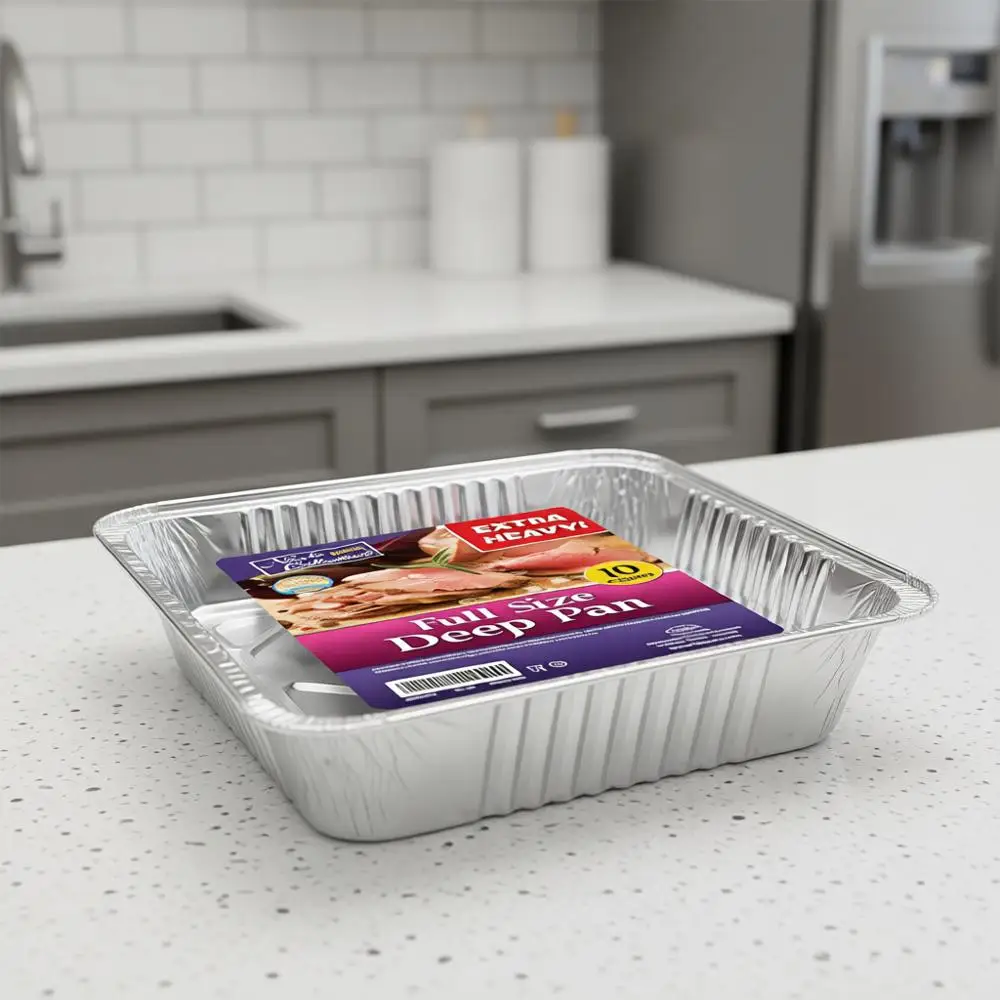 

Одноразовые формы для запекания и выпечки, глубокие противни 21x13, 10 штук, усиленные, для кейтеринга и коммерческого использования