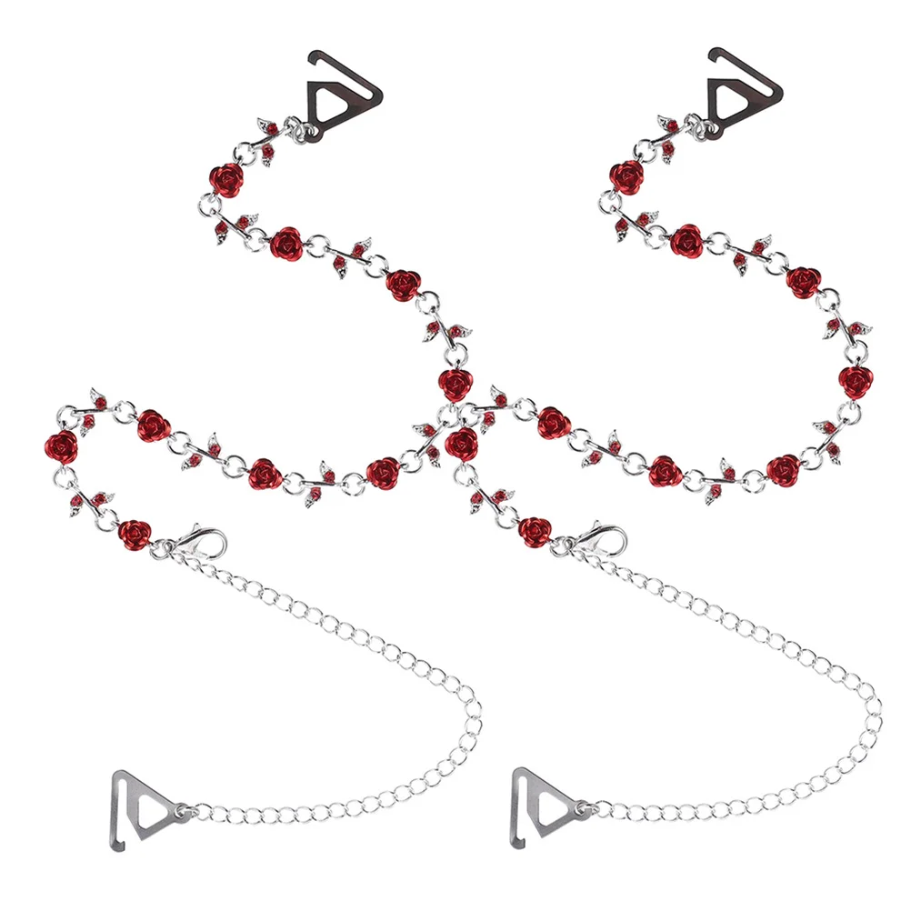 1 Paar Strass-BH-Schultergurt, rutschfest, Rosen-Design, verstellbarer Ersatz für Frauen, unsichtbarer Riemen, dekorativer BH