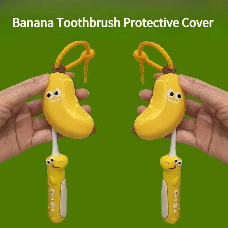 رأس فرشاة أسنان الموز الصغير الغطاء الواقي معجون الأسنان المحمولة تخزين فرشاة الأسنان الغبار غطاء تخزين فرشاة الأسنان السفر