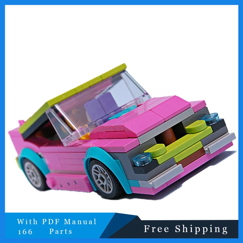 

166 PCS Creative Speed Super Car Building Block Model DIY Assembly Building Block Model Toy Festival Christmas Gift Boy and Girl