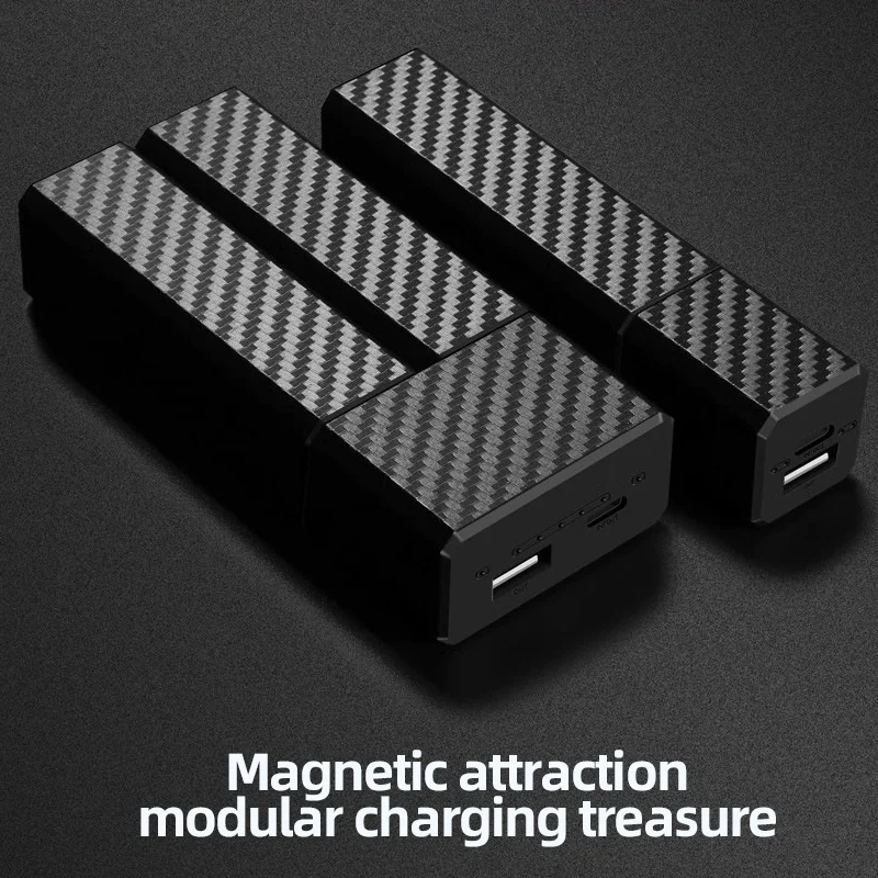 The new magnetic charging treasure is compact and portable for Apple Android emergency two-way fast charging universal charging